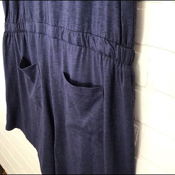 Reitmans Navy Sleeveless Resort Romper Elastic Waist Shortall XL NWT shortall - Picture 4 of 16
